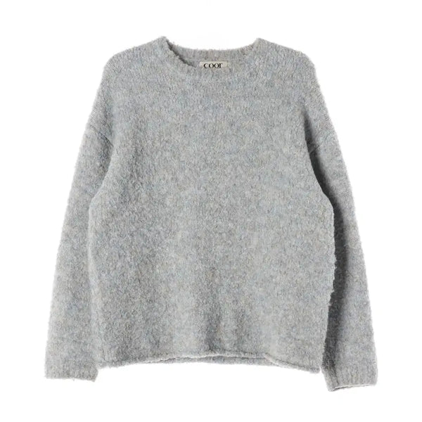 [BUNJANG] COOR 22FW Multi Color Wool Boucle Round Neck Knit Blue Beige / 쿠어 22FW 멀티 칼라 울 부클레 라운드 넥 니트 블루베이지