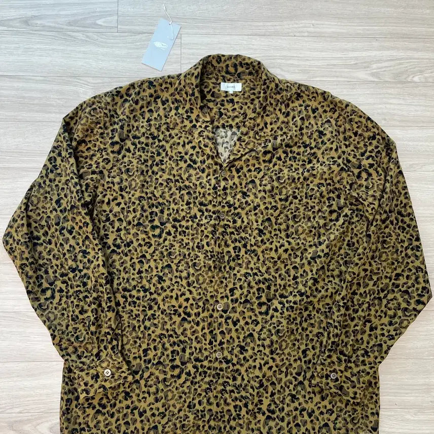 [BUNJANG] BEAMS Leopard Open Collar Shirt L / 빔즈(BEAMS) / 레오파드 셔츠 / L