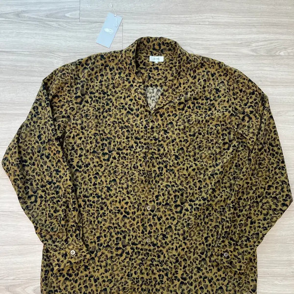 [BUNJANG] BEAMS Leopard Open Collar Shirt L / 빔즈(BEAMS) / 레오파드 셔츠 / L