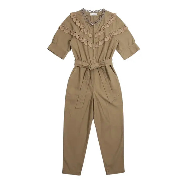 [BUNJANG] Ozweego Second Frill Nylon Jumpsuit / 여성88/ 오즈세컨 프릴 나일론 점프수트KH