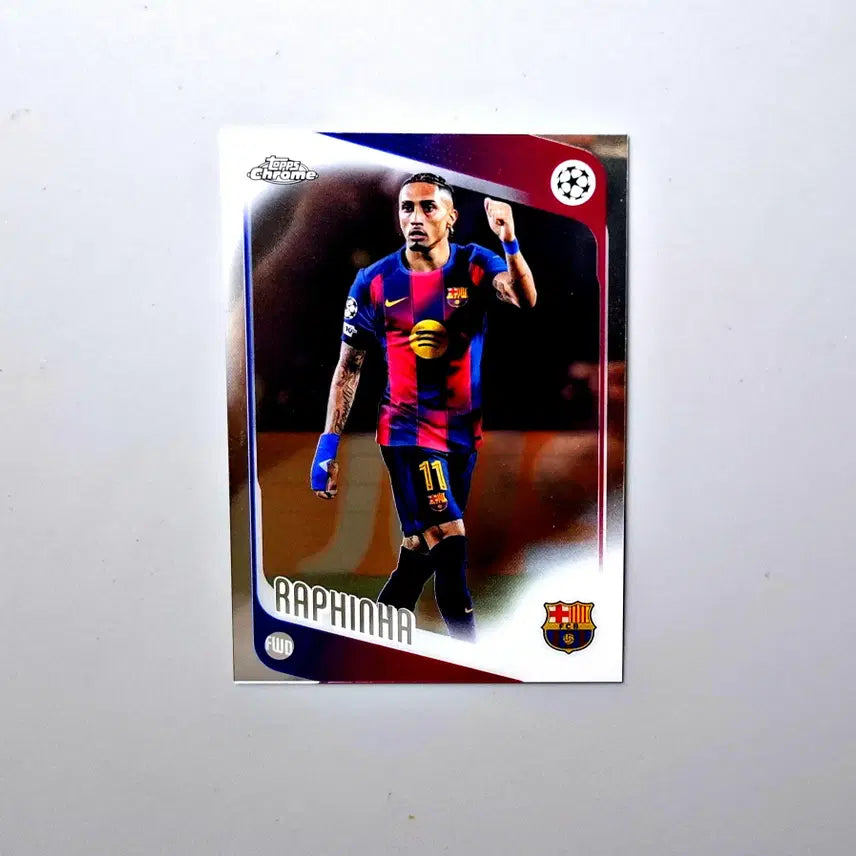 [BUNJANG] Raphinha Barcelona Tops Chrome Card / 해축 하피냐 바르셀로나 탑스크롬