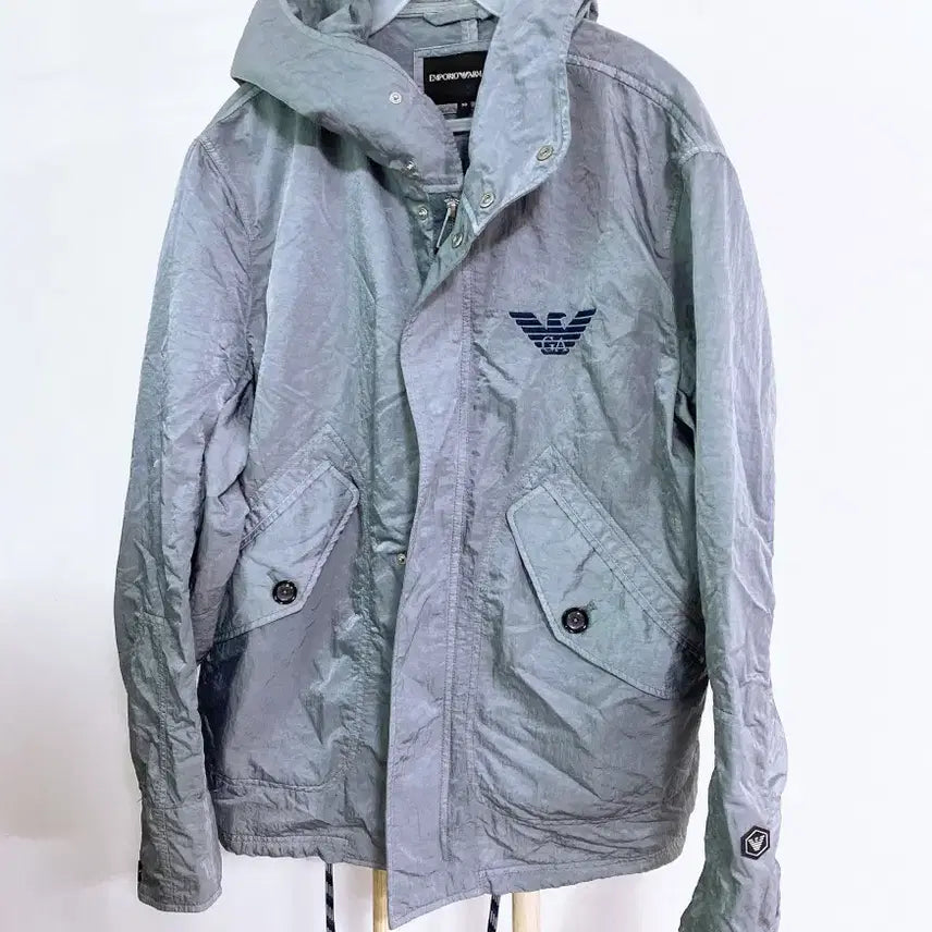 [BUNJANG] Emporio Armani Men's Big Logo Hooded Jacket (Size 50) / 몽빈티지(50사이즈)(백화점판)엠포리오아르마니남자빅로고후드자켓