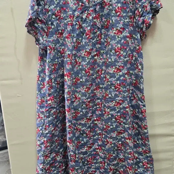 [BUNJANG] Floral Pattern Short-Sleeve Dress Size 66 / 플로럴 패턴 반팔 원피스66