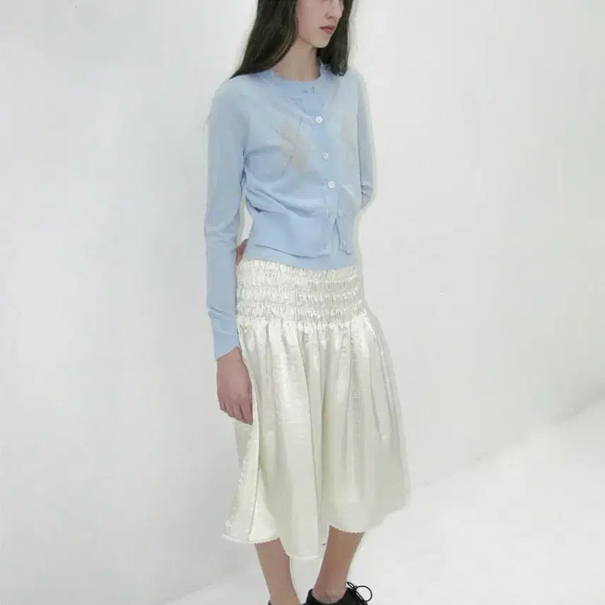 [BUNJANG] Partimento Satin Midi Skirt / 파르티멘토 새틴 미디스커트
