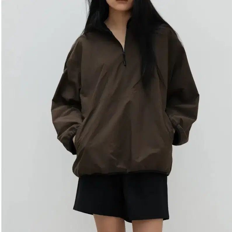 [BUNJANG] NCSSRY Reversible Hooded Anorak Windbreaker / ncssry 네세서리 리버서블 후드 아노락 바람막이 reversible