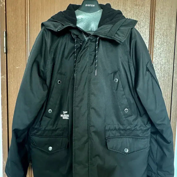 [BUNJANG] MLB Authentic Winter Parka Black Men's Size 110 / 정품 MLB 야상점퍼 (블랙)