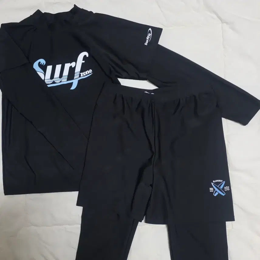 [BUNJANG] Boys' Rash Guard Set (Size 150) with Swim Cap / 남아 래쉬가드 150+ 수모