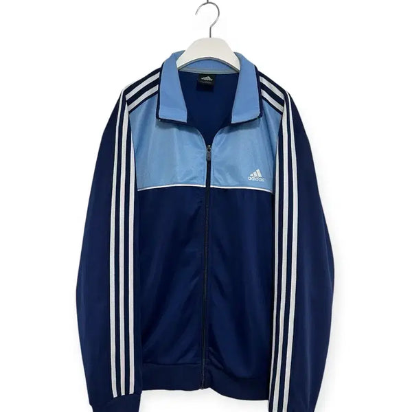 [BUNJANG] Adidas Light Blue Track Top Jersey / 아디다스 하늘색 트랙탑 져지