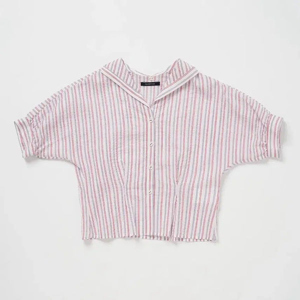 [BUNJANG] Via Plain Striped Blouse / 비아플레인 스트라이프 블라우스
