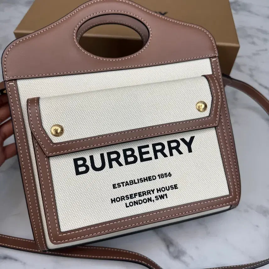 [BUNJANG] Burberry Horseferry Mini Tote Bag Crossbody / 버버리 호스페리 미니 토트백 크로스백