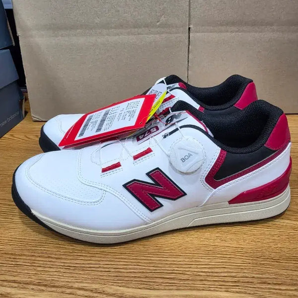 [BUNJANG] New Balance Golf UGBS574D Boa System Golf Shoes White/Red Size 260 / 뉴발란스 골프  UGBS574D 260사이즈 새상품