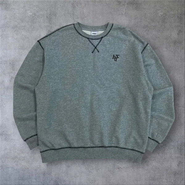 [BUNJANG] HDEX Small Logo Grey Sweatshirt / hdex 스몰 로고 그레이 맨투맨