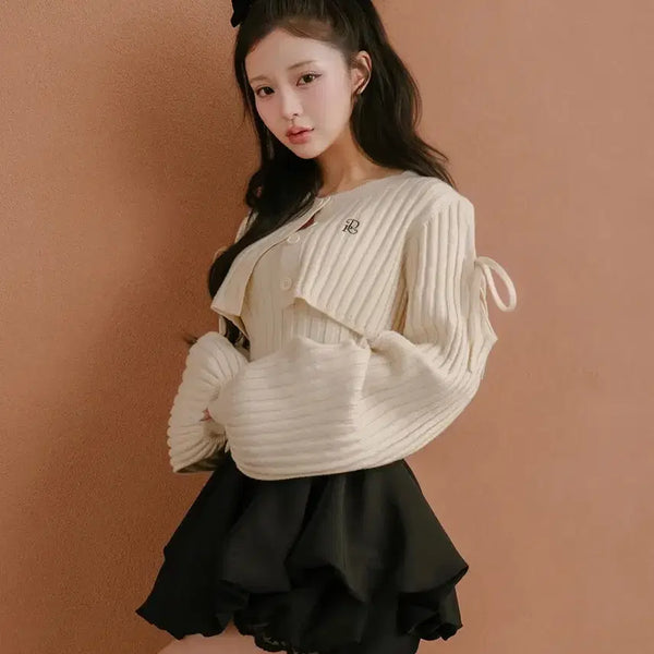 [BUNJANG] Darich Knit Top Ivory / Darich 다리치 니트 탑 아이보리