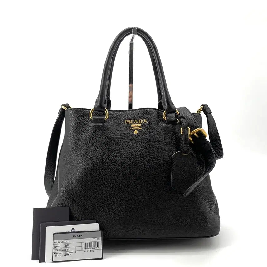 [BUNJANG] Prada Vitello Phoenix Tote Bag Shoulder Bag 1BA058 / 프라다 비텔로 피닉스 토트백 겸 숄더백 1BA058