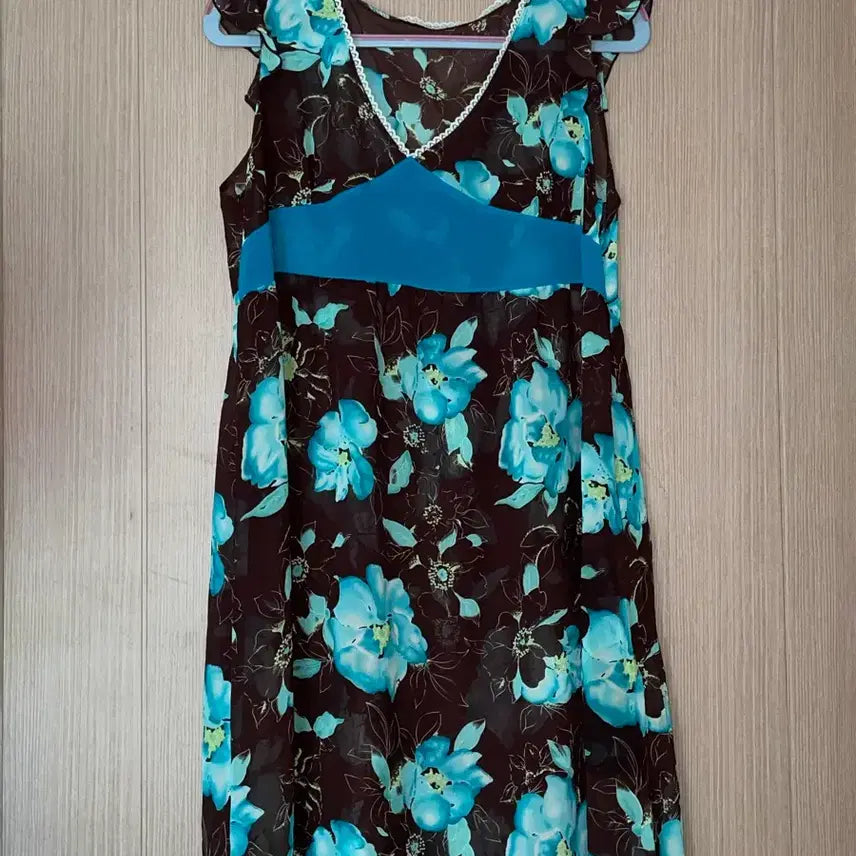 [BUNJANG] Vintage Fairy Mint Flower Dress / 빈티지 페어리 민트 플라워 원피스