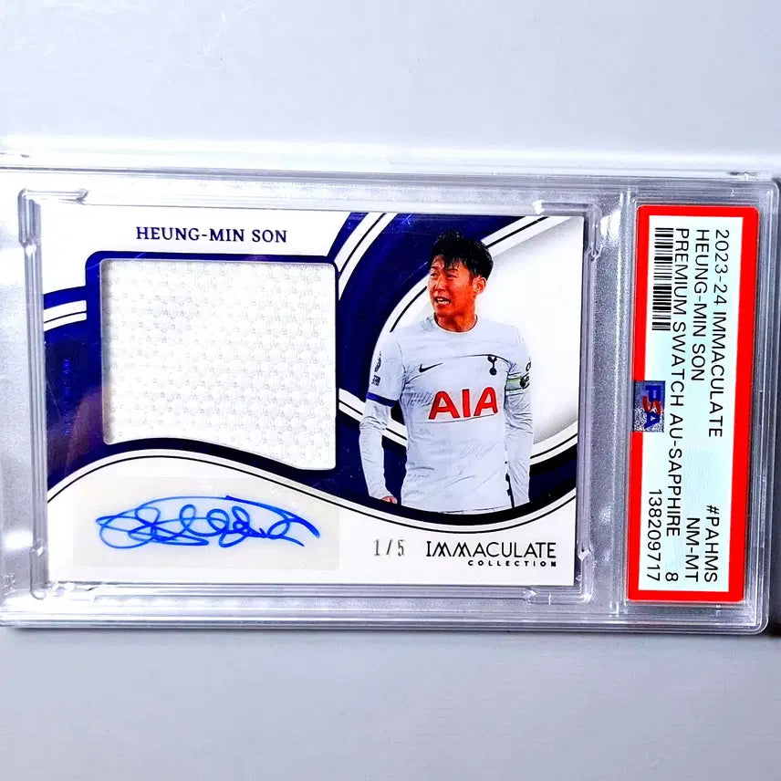 [BUNJANG] Son Heung-min 2023-24 Immaculate Limited Edition 5 Jersey Autographed Card / 손흥민 5한정 저지오토 친필싸인 2023-24 이마큘레이트