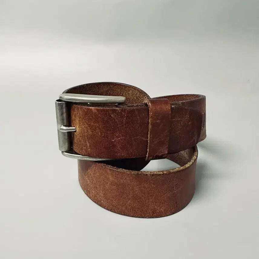 [BUNJANG] Fossil Brown Leather Belt / 파슬 FOSSIL 브라운 가죽 레더 벨트 허리띠