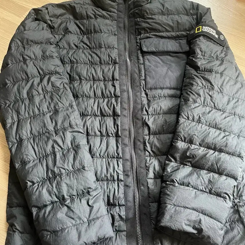 [BUNJANG] National Geographic Lightweight Padded Jacket Black L / 내셔널지오그래픽 경량 패딩 블랙 L