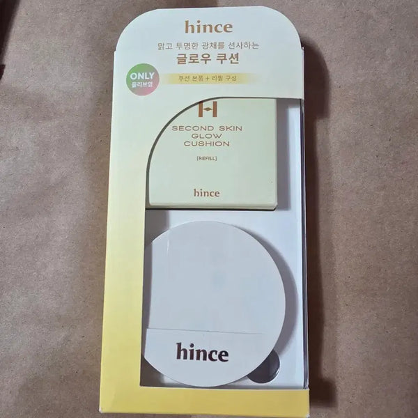 [BUNJANG] hince Second Skin Glow Cushion (23 Sand) - Full & Refill Set / 미개봉 새제품 힌스 세컨 스킨 글로우 쿠션 본품 리필 23호 샌드