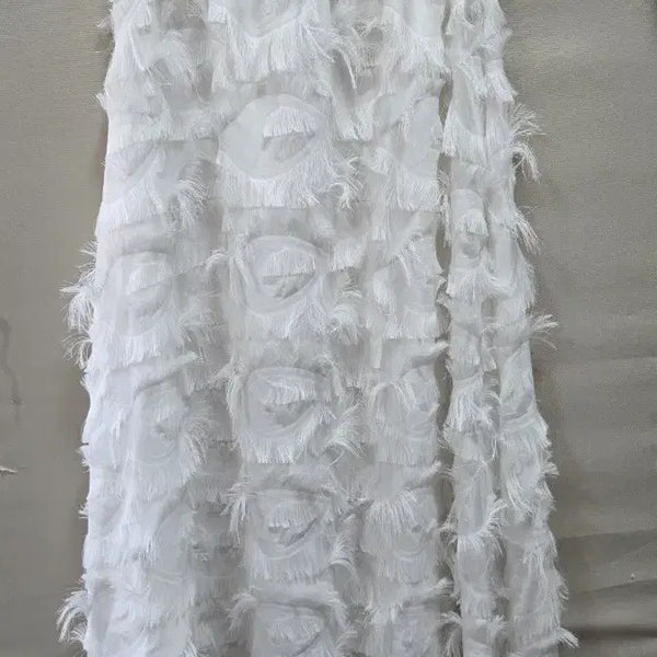 [BUNJANG] White Feather Midi Skirt / 화이트 깃털 스커트66