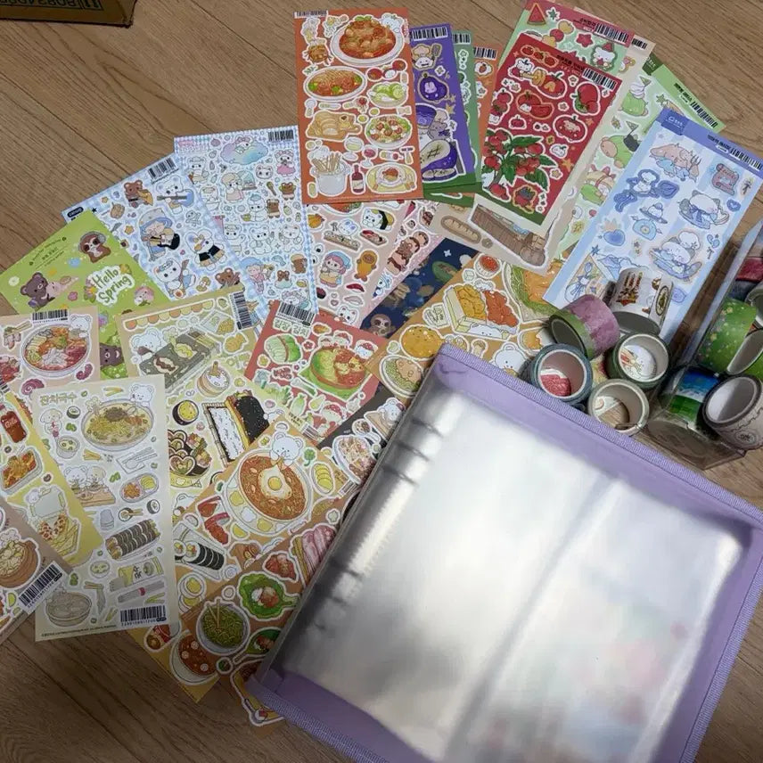 [BUNJANG] DIY Deco Sticker & Masking Tape Set (84+ Pieces) / 다꾸 스티커 마스킹 테이프 +바이더 세트 (84장++)