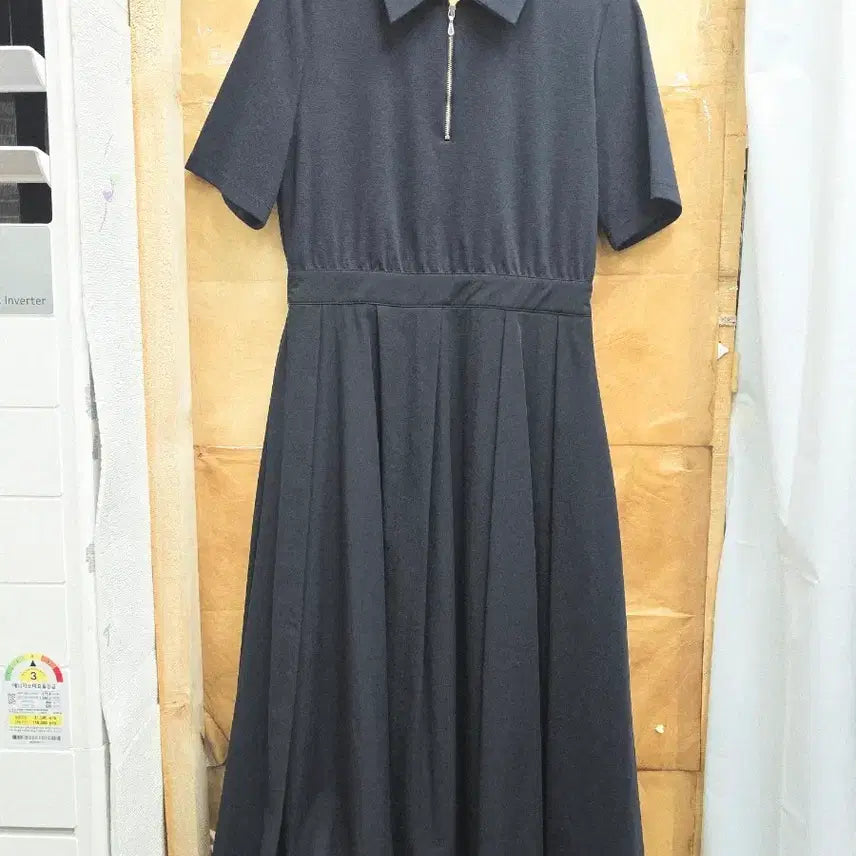 [BUNJANG] Nice Clab Black Collar Zip-Up Dress / 나이스클랍검정색 카라 집업 원피스