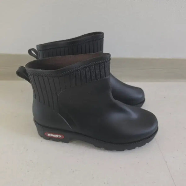 [BUNJANG] Black Short Rain Boots Size 235 / 블랙 숏 레인부츠 235