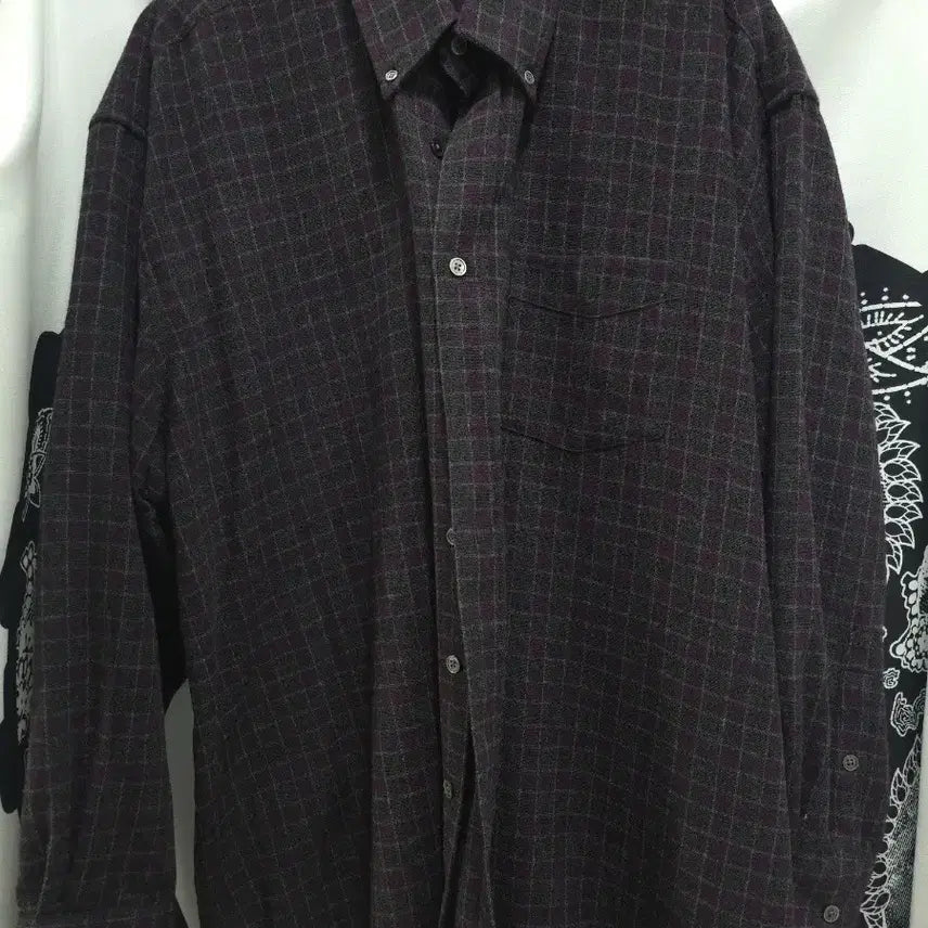 [BUNJANG] Our Legacy Borrowed Check Shirt Purple Size 48 / 아워레가시 버로우드 체크 셔츠 퍼플 48사이즈
