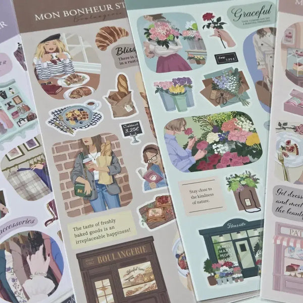 [BUNJANG] Mongboineur 4-Type Sticker Set / 몽보뇌르 스티커 4종 세트