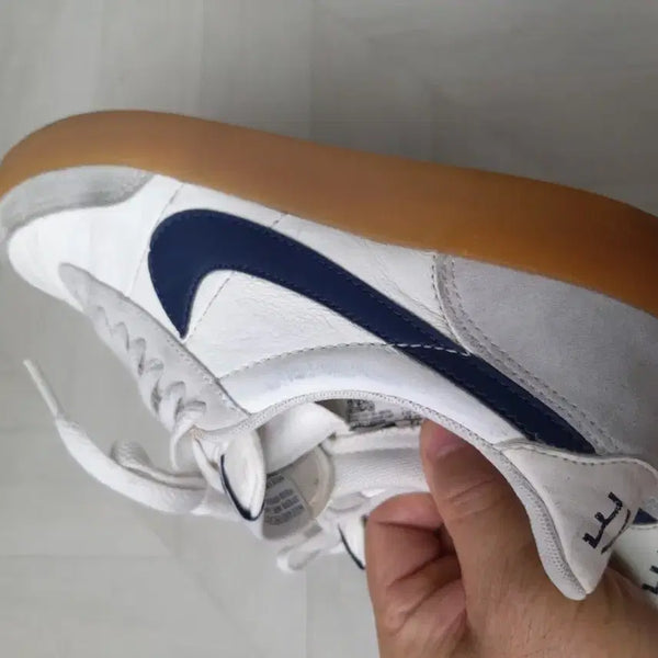 [BUNJANG] Nike Blazer Low White/Navy/Gum Sole Sneakers / 나이키 블레이저 로우 흰/네이비/검솔 255