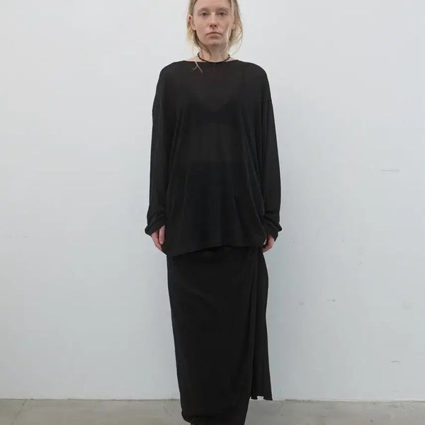 [BUNJANG] Nothing Everything Draped Knot Maxi Skirt / 낫띵에브리띵 DRAPED KNOT MAXI SKIRT