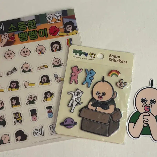 [BUNJANG] BbongBbong E Stickers Bundle Set / 빵빵이 스티커 일괄