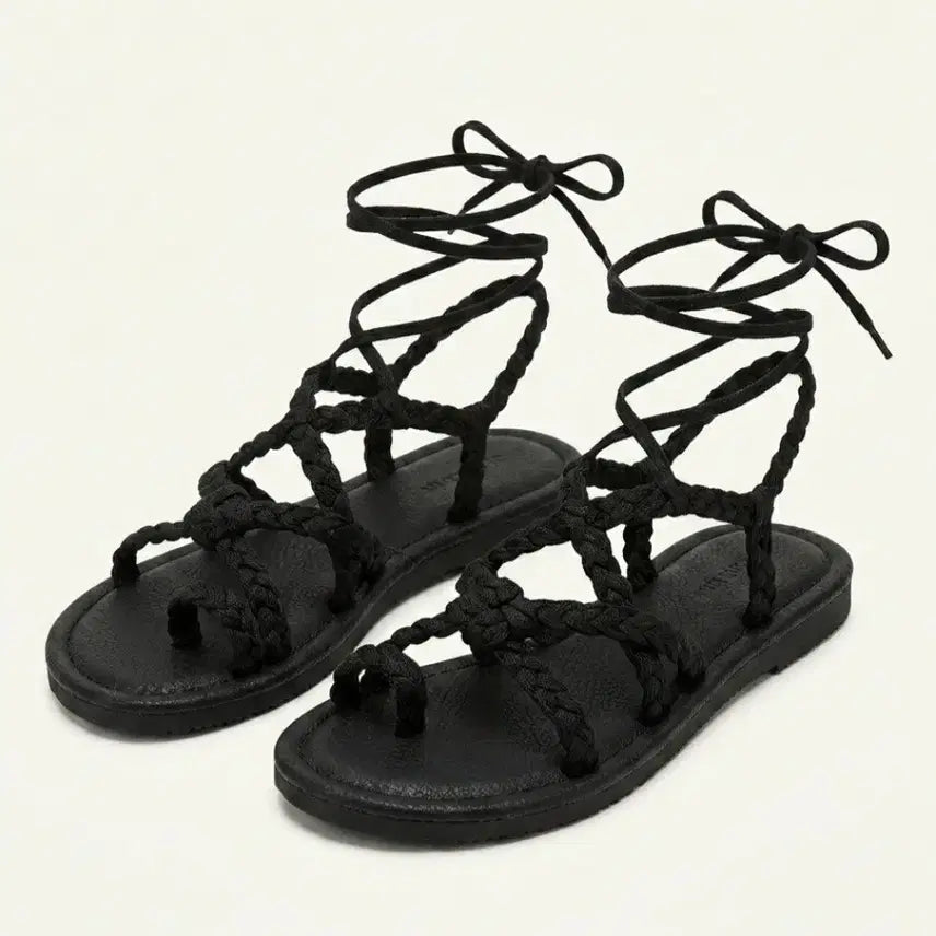 [BUNJANG] Dengslab Strap Sandals Black Size 250 / 댕스랩 스트랩 샌들 250