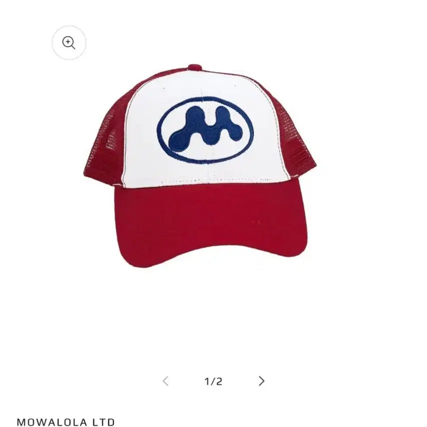 [BUNJANG] Mowallolla Puff Puff Trucker Cap Red/White / 모왈롤라 퍼프 퍼프 트러커 캡 레드/화이트