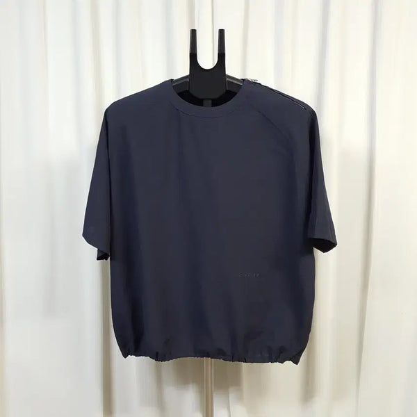 [BUNJANG] Ziozia Men's Short Sleeve T-Shirt with Neck Zipper Detail - Size 95 / 25년 지오송지오 남성 넥 지퍼 트임 디테일 반팔 티셔츠 95 오일장 0331