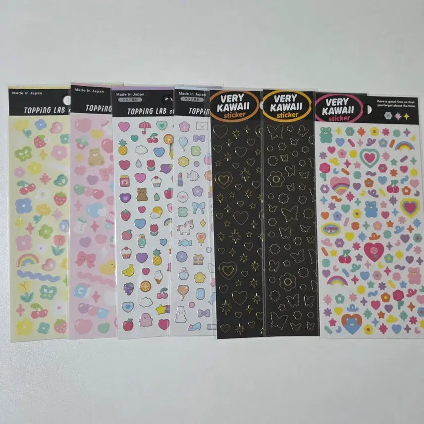 [BUNJANG] Kawaii Sticker 7-Set / 카와이 스티커 7종 세트