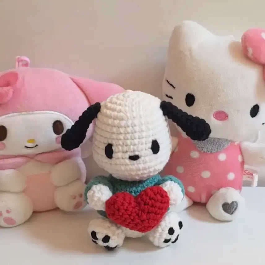 [BUNJANG] Pochacco Knitted Doll Keychain / 포차코 뜨개 인형 키링