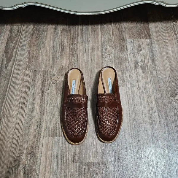 [BUNJANG] Chausser Lapin Handmade Mesh Loafer Mules / 쇼쉬르라팡 수제화 메쉬 로퍼 뮬