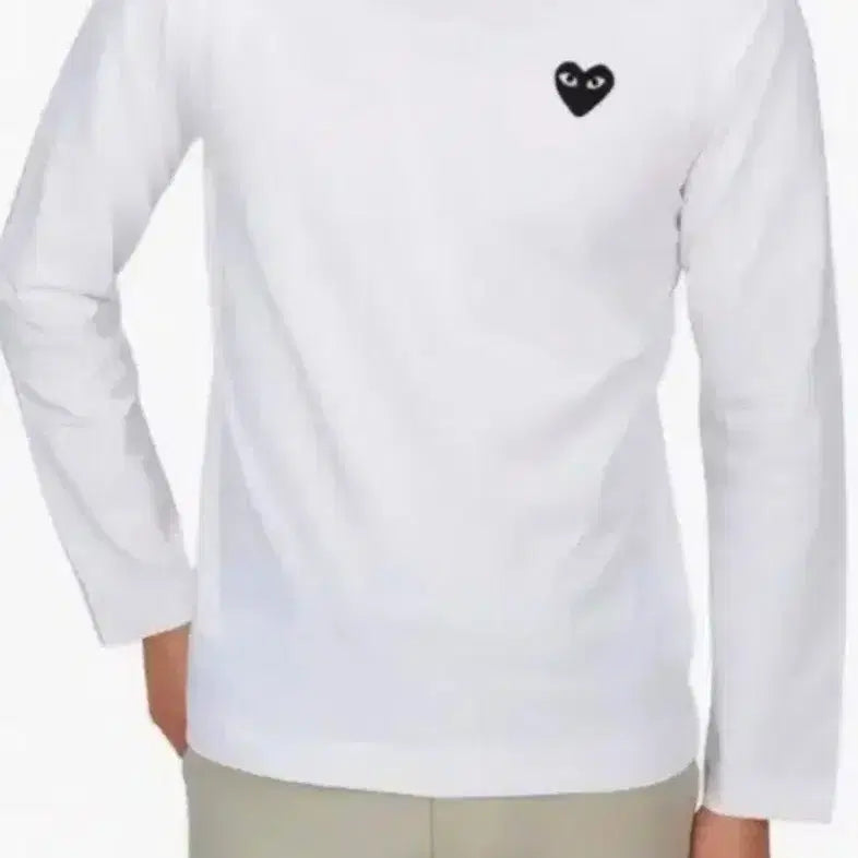 [BUNJANG] Comme des Garçons Black Heart Patch Long Sleeve T-Shirt / 꼼데가르송 블랙와펜 롱슬리브