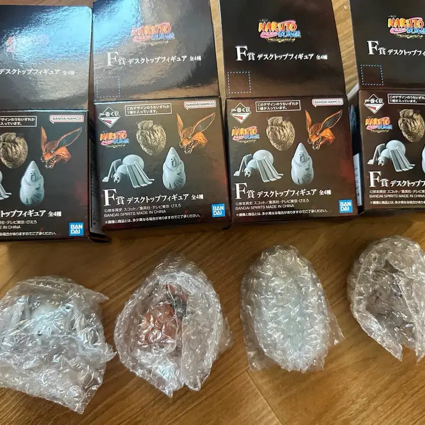 [BUNJANG] Naruto Ichiban Kuji F Prize Desktop Figure Bundle Set / 단순개봉/4종일괄) 나루토 제일복권 F상 데스크탑 피규어 기폭점토 거미 쿠라마 일미