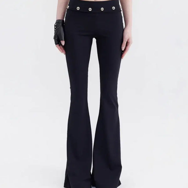 [BUNJANG] Rinhirin Stud Flare Leggings Pants / 린하린 스터드 플레어 레깅스 팬츠