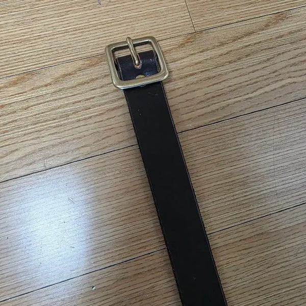 [BUNJANG] Lemerikana Spade Space Garrison Belt English Bridle Leather Dark Havana / 르메리카나 스페이드 스페이스 개리슨 벨트 잉글리쉬 브라이들 레더 다크 하바나 S 사이즈