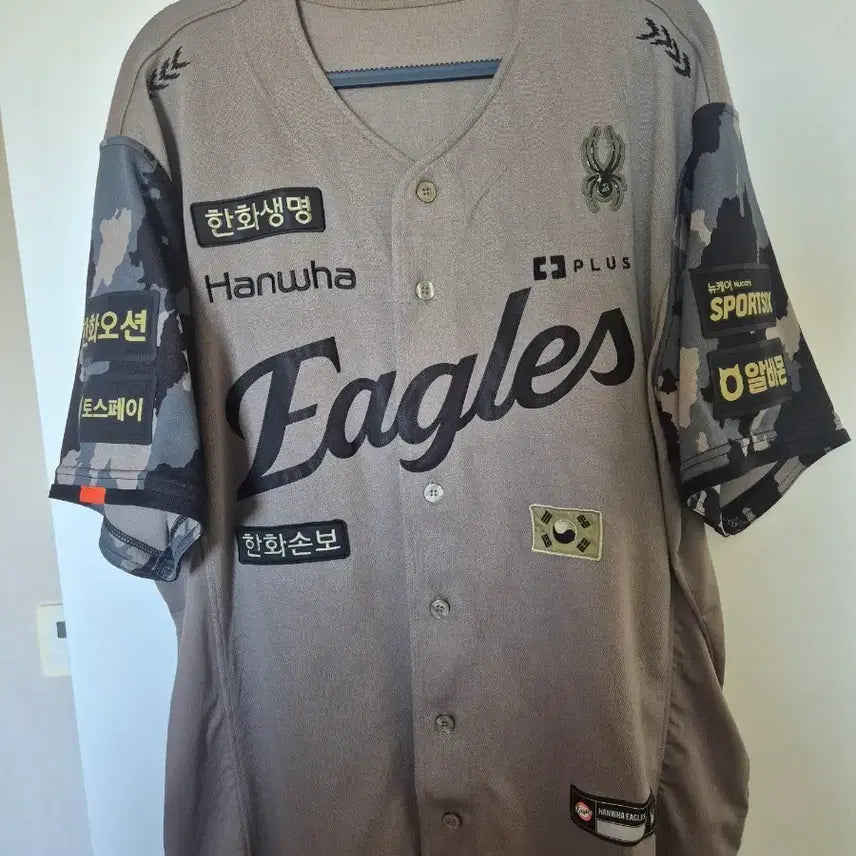 [BUNJANG] Hanwha Eagles Kang Baek-ho Military Authentic Jersey 3XL / 3XL 한화이글스 밀리터리 강백호 어센틱 유니폼 팝니다