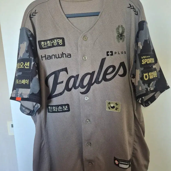 [BUNJANG] Hanwha Eagles Kang Baek-ho Military Authentic Jersey 3XL / 3XL 한화이글스 밀리터리 강백호 어센틱 유니폼 팝니다