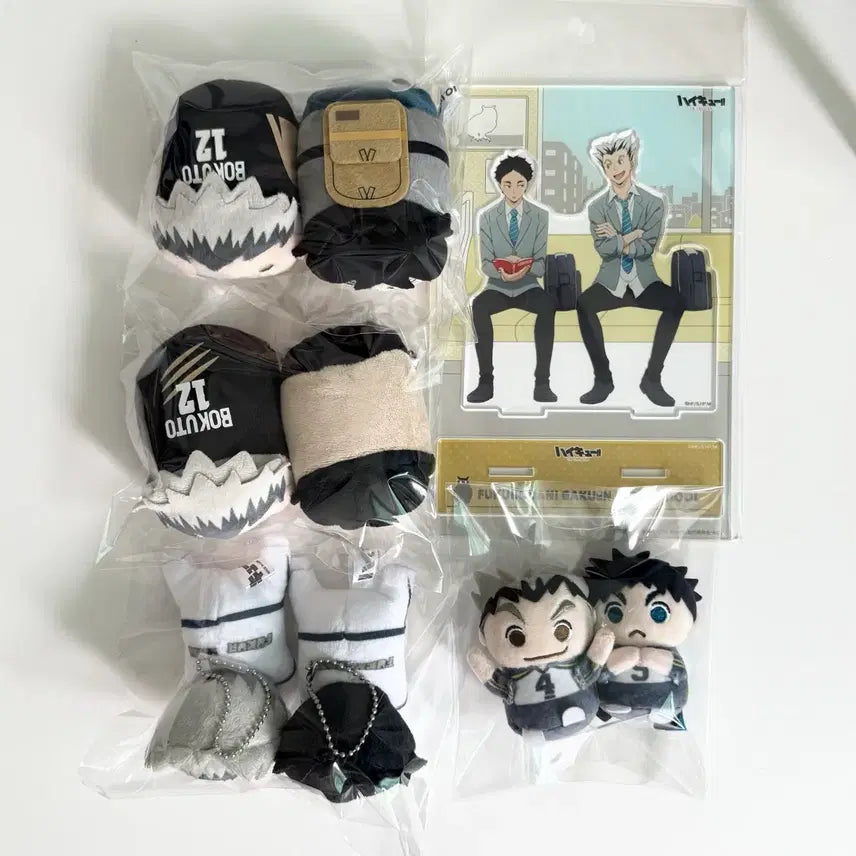 [BUNJANG] Haikyuu!! Bokuto Akaashi 10th Anniversary Mini Town Tsumu Hug Character Bundle Set / 하이큐 보쿠토 아카아시 미니타운 쯔무 10주년 쯔무 허그캬라 일괄