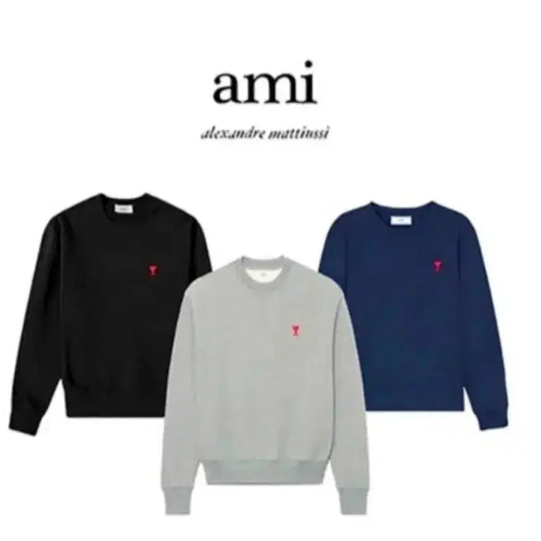 [BUNJANG] Ami Small Heart Logo Sweatshirt / #세일 아미 스몰 하트 로고 맨투맨