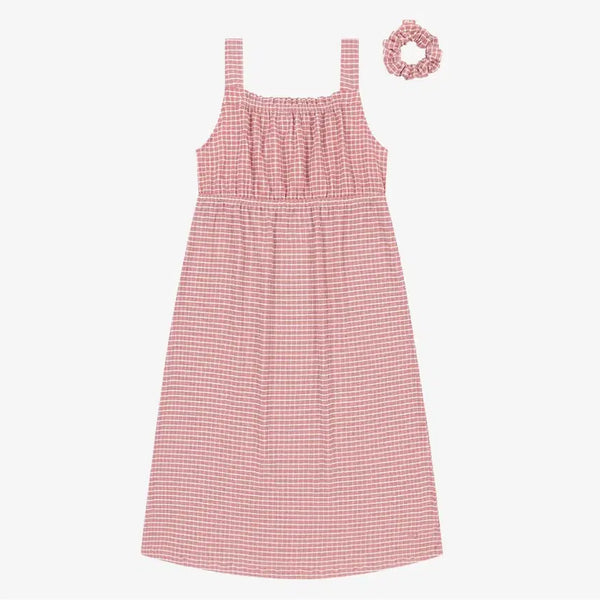 [BUNJANG] Fila Women's Wrinkle Check Pajama Dress Set / 휠라 여성용 링클 체크 파자마 원피스 90 실사O