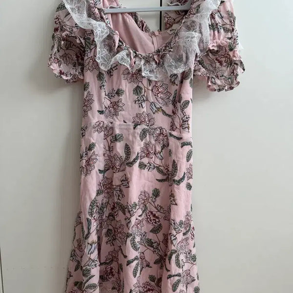 [BUNJANG] For Love & Lemons Pink Floral Mini Dress / For love and lemons 핑크 원피스