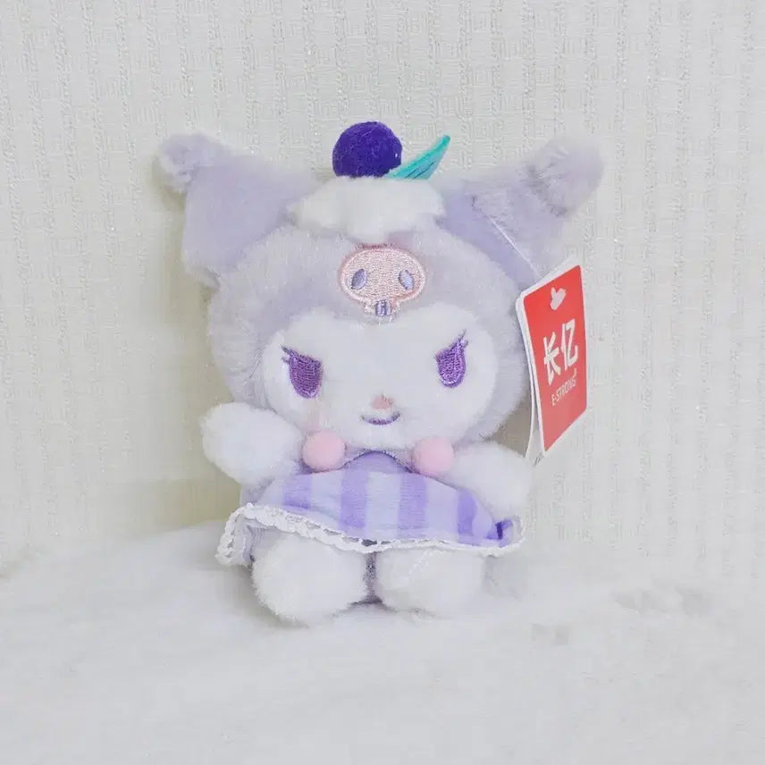 [BUNJANG] Sanrio Kuromi Blueberry Plush Keychain / 산리오 쿠로미 블루베리 인형 키링