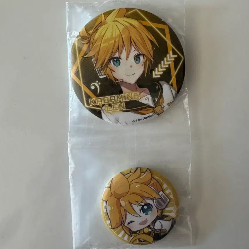 [BUNJANG] Kagamine Rin Can Badge Set (2 Pieces) / 카가미네 린 캔뱃지 2개 세트